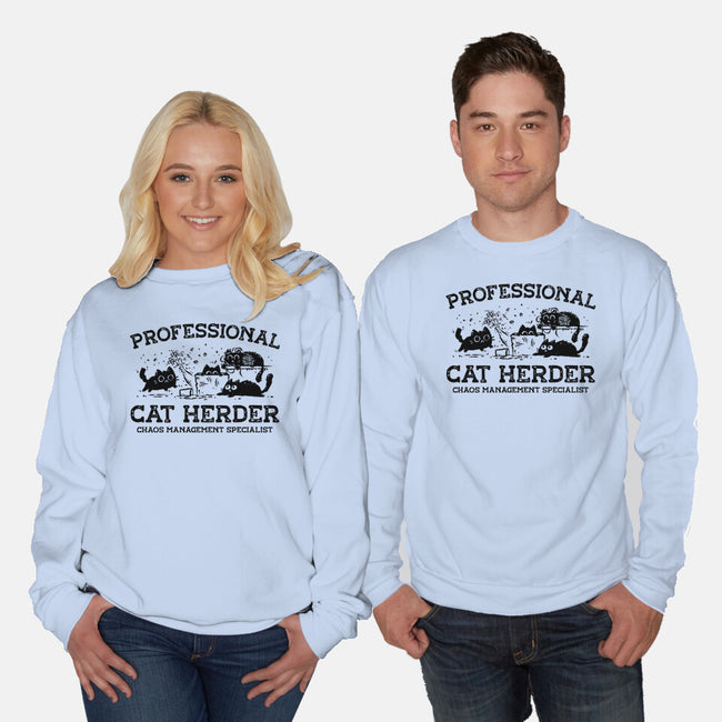 Professional Cat Herder-Unisex-Crew Neck-Sweatshirt-kg07
