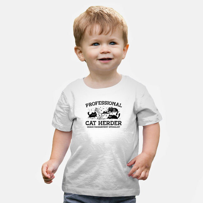 Professional Cat Herder-Baby-Basic-Tee-kg07