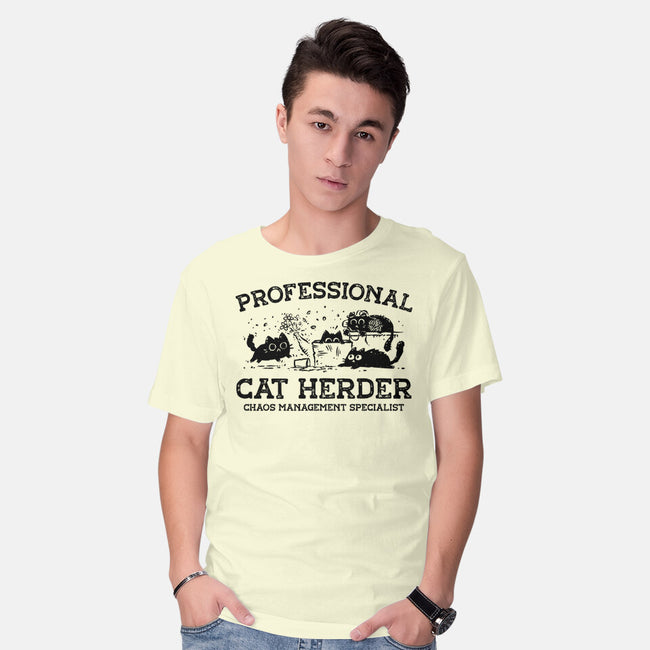 Professional Cat Herder-Mens-Basic-Tee-kg07