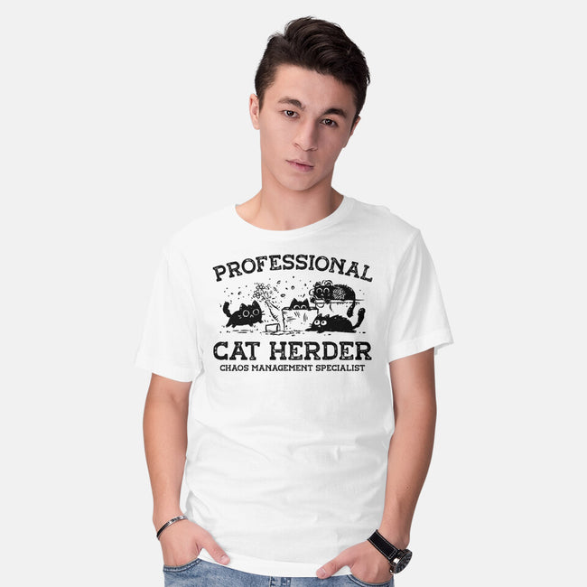 Professional Cat Herder-Mens-Basic-Tee-kg07