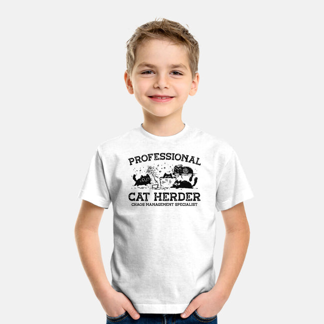 Professional Cat Herder-Youth-Basic-Tee-kg07