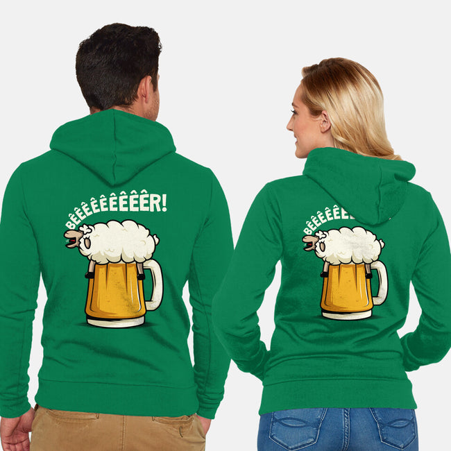 Singing Sheep-Unisex-Zip-Up-Sweatshirt-ducfrench