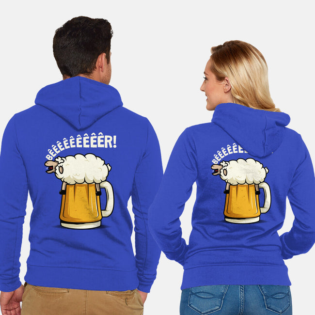 Singing Sheep-Unisex-Zip-Up-Sweatshirt-ducfrench