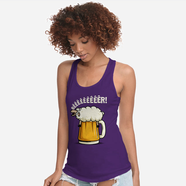 Singing Sheep-Womens-Racerback-Tank-ducfrench