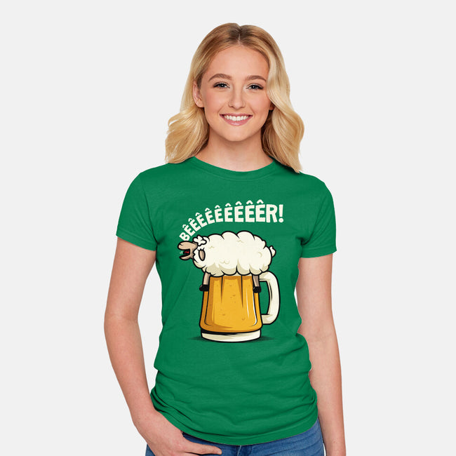 Singing Sheep-Womens-Fitted-Tee-ducfrench