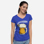 Singing Sheep-Womens-V-Neck-Tee-ducfrench