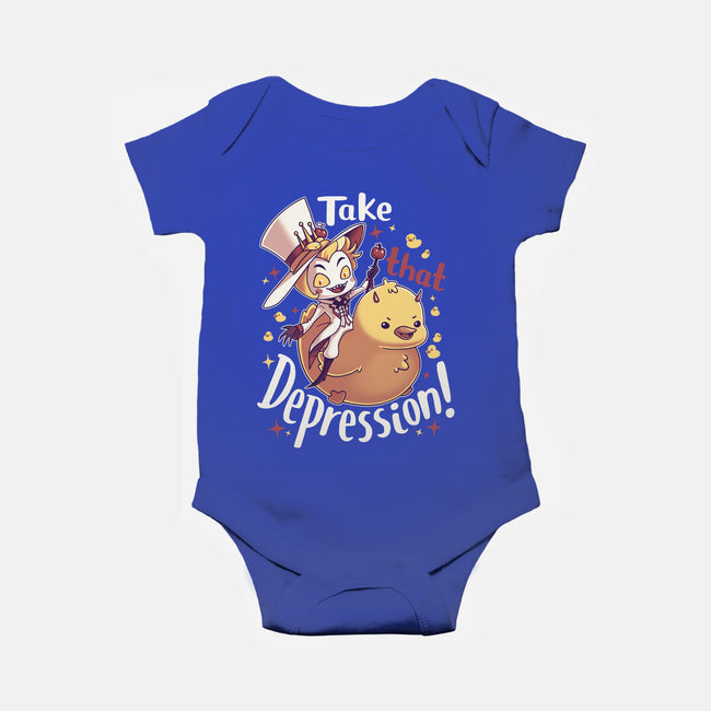 Take That Depression-Baby-Basic-Onesie-Geekydog