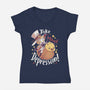 Take That Depression-Womens-V-Neck-Tee-Geekydog