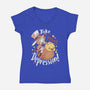 Take That Depression-Womens-V-Neck-Tee-Geekydog