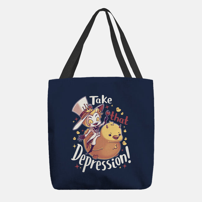 Take That Depression-None-Basic Tote-Bag-Geekydog
