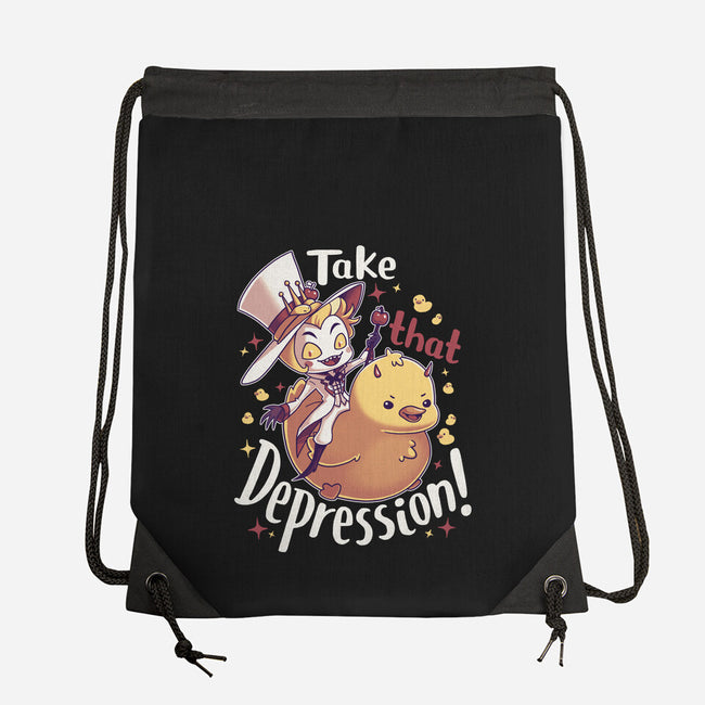 Take That Depression-None-Drawstring-Bag-Geekydog