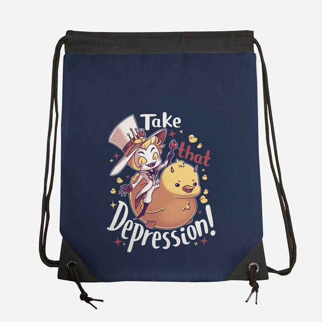 Take That Depression-None-Drawstring-Bag-Geekydog