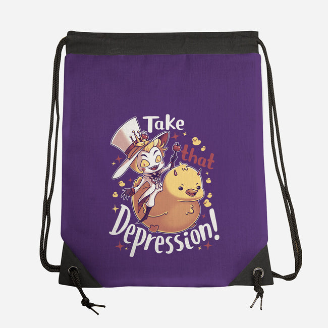Take That Depression-None-Drawstring-Bag-Geekydog