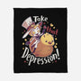 Take That Depression-None-Fleece-Blanket-Geekydog