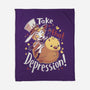 Take That Depression-None-Fleece-Blanket-Geekydog