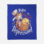 Take That Depression-None-Fleece-Blanket-Geekydog