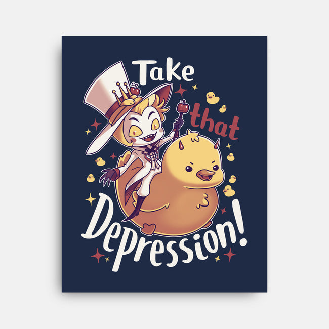 Take That Depression-None-Stretched-Canvas-Geekydog