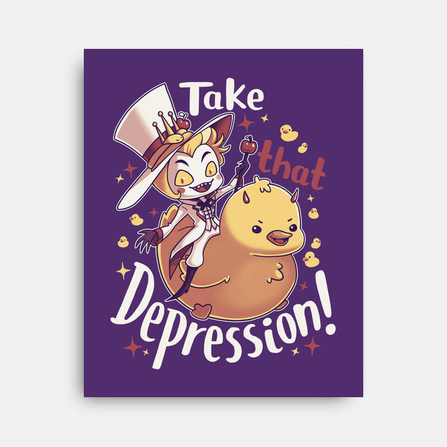 Take That Depression-None-Stretched-Canvas-Geekydog