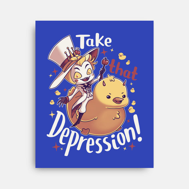 Take That Depression-None-Stretched-Canvas-Geekydog