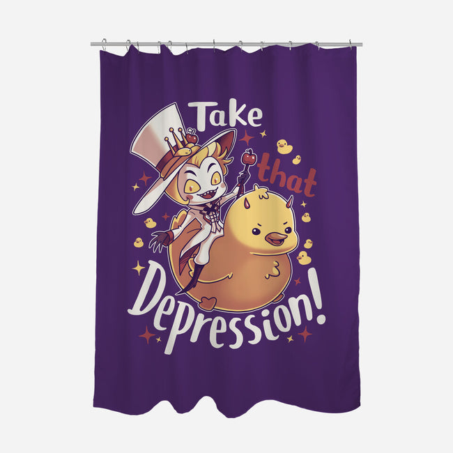 Take That Depression-None-Polyester-Shower Curtain-Geekydog