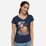 Take That Depression-Womens-V-Neck-Tee-Geekydog