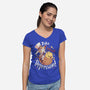 Take That Depression-Womens-V-Neck-Tee-Geekydog