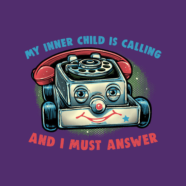 My Inner Child Is Calling-Womens-Basic-Tee-glitchygorilla