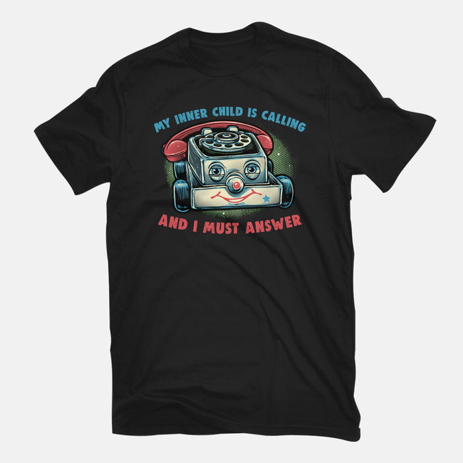 My Inner Child Is Calling-Womens-Basic-Tee-glitchygorilla