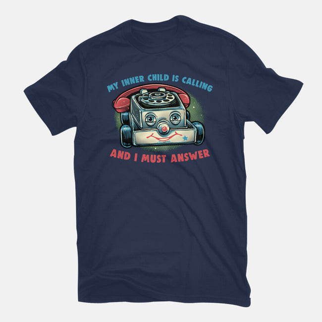 My Inner Child Is Calling-Womens-Basic-Tee-glitchygorilla