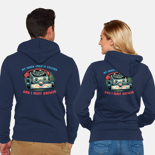 My Inner Child Is Calling-Unisex-Zip-Up-Sweatshirt-glitchygorilla