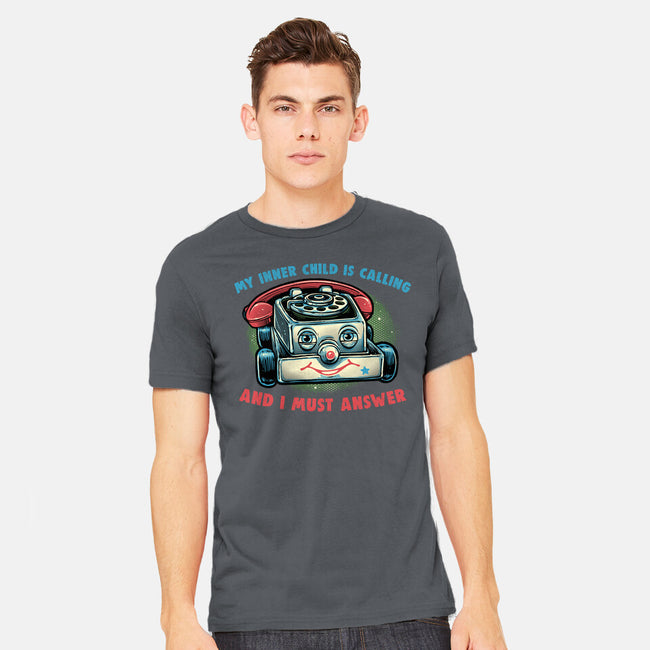 My Inner Child Is Calling-Mens-Heavyweight-Tee-glitchygorilla