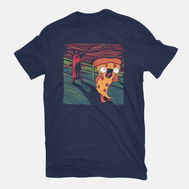 The Pizza Scream-Womens-Fitted-Tee-tobefonseca