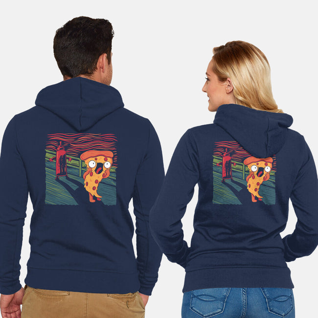 The Pizza Scream-Unisex-Zip-Up-Sweatshirt-tobefonseca