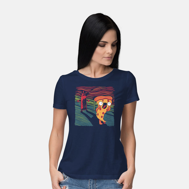 The Pizza Scream-Womens-Basic-Tee-tobefonseca