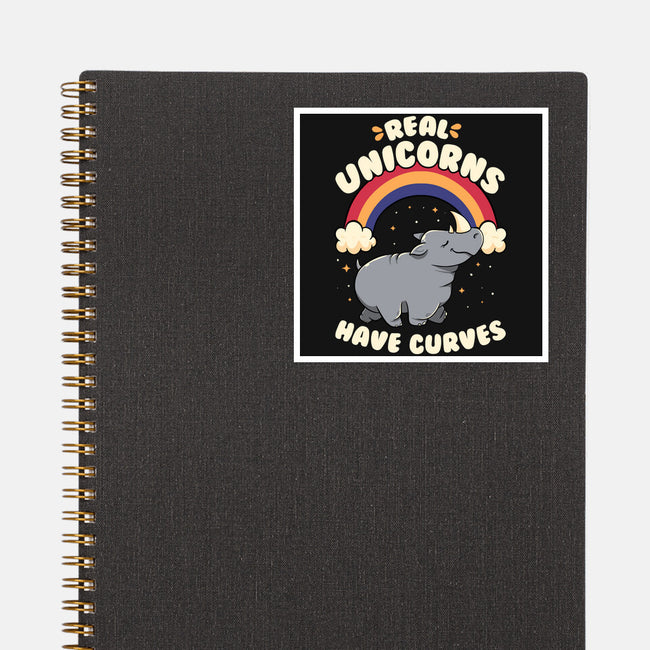 Real Unicorns Have Curves-None-Glossy-Sticker-tobefonseca