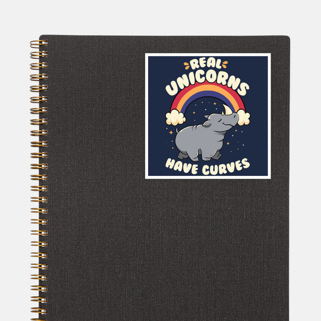 Real Unicorns Have Curves-None-Glossy-Sticker-tobefonseca