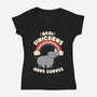 Real Unicorns Have Curves-Womens-V-Neck-Tee-tobefonseca
