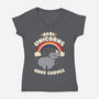 Real Unicorns Have Curves-Womens-V-Neck-Tee-tobefonseca