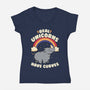 Real Unicorns Have Curves-Womens-V-Neck-Tee-tobefonseca