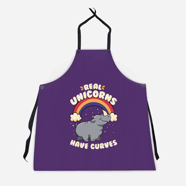 Real Unicorns Have Curves-Unisex-Kitchen-Apron-tobefonseca
