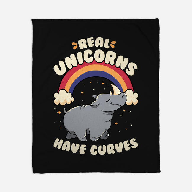 Real Unicorns Have Curves-None-Fleece-Blanket-tobefonseca
