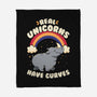 Real Unicorns Have Curves-None-Fleece-Blanket-tobefonseca