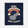 Real Unicorns Have Curves-None-Fleece-Blanket-tobefonseca