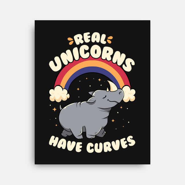 Real Unicorns Have Curves-None-Stretched-Canvas-tobefonseca