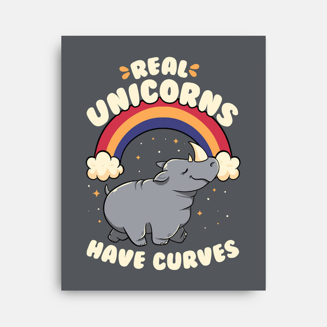 Real Unicorns Have Curves-None-Stretched-Canvas-tobefonseca