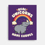 Real Unicorns Have Curves-None-Stretched-Canvas-tobefonseca