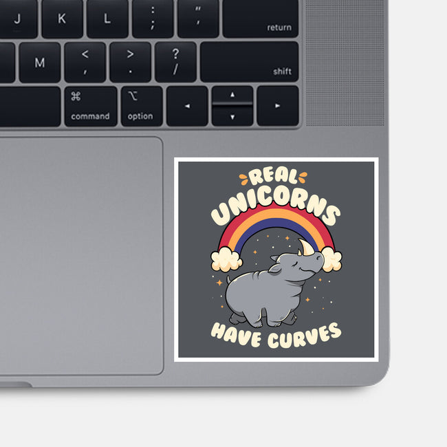 Real Unicorns Have Curves-None-Glossy-Sticker-tobefonseca