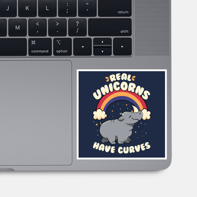 Real Unicorns Have Curves-None-Glossy-Sticker-tobefonseca