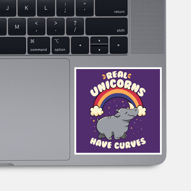 Real Unicorns Have Curves-None-Glossy-Sticker-tobefonseca