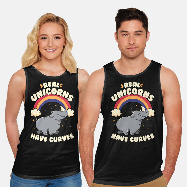 Real Unicorns Have Curves-Unisex-Basic-Tank-tobefonseca